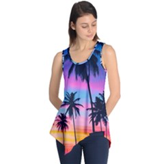 Sunset Palms Sleeveless Tunic by goljakoff