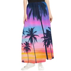 Sunset Palms Maxi Chiffon Skirt by goljakoff