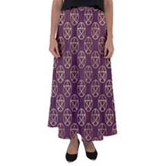 Golden Pentagram Flared Maxi Skirt by Angelandspot