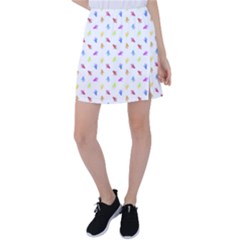 Multicolored Hands Silhouette Motif Design Tennis Skirt by dflcprintsclothing