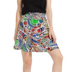 Pop Art - Spirals World 1 Waistband Skirt by EDDArt