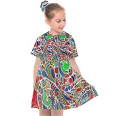 Pop Art - Spirals World 1 Kids  Sailor Dress by EDDArt