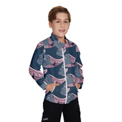 Doodle Queen Fish Pattern Kids  Windbreaker by tmsartbazaar