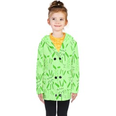 Electric Lime Kids  Double Breasted Button Coat by Janetaudreywilson