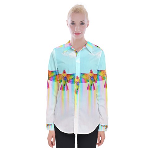 Rainbow Bird Womens Long Sleeve Shirt by Sparkle