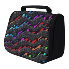 Rainbowwaves Full Print Travel Pouch (small) by Sparkle