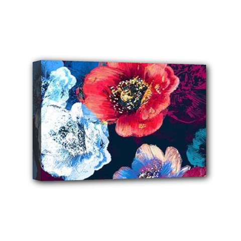 Flowers Pattern Mini Canvas 6  X 4  (stretched) by Sparkle