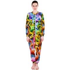 Rainbow Flamingos Onepiece Jumpsuit (ladies)  by Sparkle