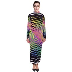 Rainbowwaves Turtleneck Maxi Dress by Sparkle