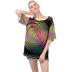 Rainbowwaves Oversized Chiffon Top by Sparkle