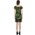 Forest camo pattern, army themed design, soldier Short Sleeve Skater Dress View2