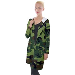 Forest Camo Pattern, Army Themed Design, Soldier Hooded Pocket Cardigan by Casemiro