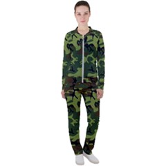 Forest Camo Pattern, Army Themed Design, Soldier Casual Jacket And Pants Set by Casemiro