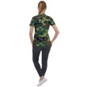 Forest camo pattern, army themed design, soldier Short Sleeve Zip Up Jacket View2