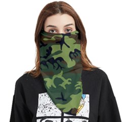 Forest Camo Pattern, Army Themed Design, Soldier Face Covering Bandana (triangle) by Casemiro