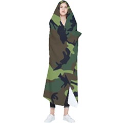 Forest Camo Pattern, Army Themed Design, Soldier Wearable Blanket by Casemiro