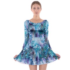 Sea Anemone Long Sleeve Skater Dress by CKArtCreations