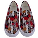 Psychedelic mushrooms Kids  Canvas Slip Ons View1