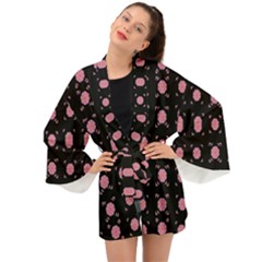 Flowers From The Summer Still In Bloom Long Sleeve Kimono by pepitasart