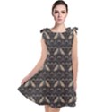 Moth pattern Tie Up Tunic Dress View1