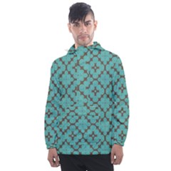 Tiles Men s Front Pocket Pullover Windbreaker by Sobalvarro