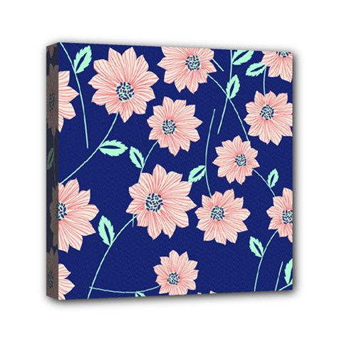 Floral Mini Canvas 6  X 6  (stretched) by Sobalvarro