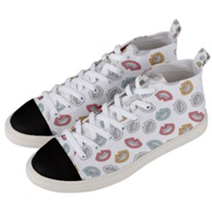 Happy Doodle Laugh Men s Mid-top Canvas Sneakers by tmsartbazaar