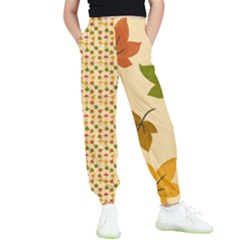 Autumn Leaves Kids  Elastic Waist Pants by DithersDesigns