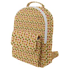 Autumn Leaves Tile Flap Pocket Backpack (small) by DithersDesigns