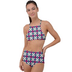 Geometric High Waist Tankini Set by SychEva