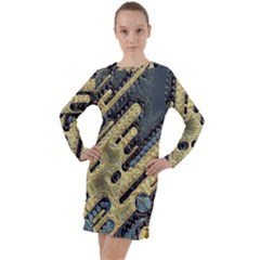  Game Long Sleeve Hoodie Dress by MijizaCreations