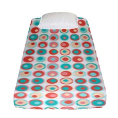 Aqua Coral Circles Fitted Sheet (single Size) by CuteKingdom