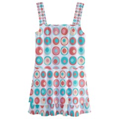 Aqua Coral Circles Kids  Layered Skirt Swimsuit by CuteKingdom