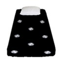 Black And White Baseball Motif Pattern Fitted Sheet (Single Size) View1