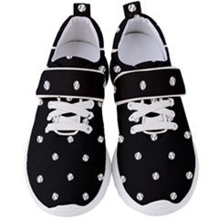 Black And White Baseball Motif Pattern Women s Velcro Strap Shoes by dflcprintsclothing