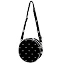 Black And White Baseball Motif Pattern Crossbody Circle Bag View1