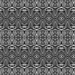 Black And White Ethnic Ornament by FloraaplusDesign