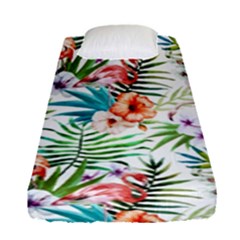 Tropical Flamingos Fitted Sheet (single Size) by goljakoff