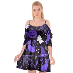 Halloween Party Seamless Repeat Pattern  Cutout Spaghetti Strap Chiffon Dress by KentuckyClothing