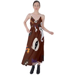 Halloween Seamless Repeat Pattern Tie Back Maxi Dress by KentuckyClothing