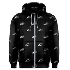 Formula One Black And White Graphic Pattern Men s Zipper Hoodie by dflcprintsclothing