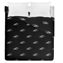 Formula One Black And White Graphic Pattern Duvet Cover Double Side (queen Size) by dflcprintsclothing