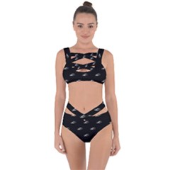 Formula One Black And White Graphic Pattern Bandaged Up Bikini Set  by dflcprintsclothing