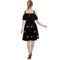 Formula One Black And White Graphic Pattern Cut Out Shoulders Chiffon Dress View2