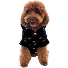 Formula One Black And White Graphic Pattern Dog Coat by dflcprintsclothing