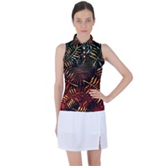Tropical Leaves Women s Sleeveless Polo Tee by goljakoff