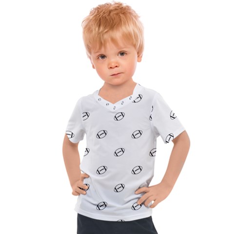 American Football Ball Motif Print Pattern Kids  Sports Tee by dflcprintsclothing