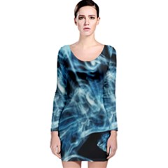 Cold Snap Long Sleeve Velvet Bodycon Dress by MRNStudios