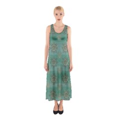 Beautiful Flowers Of Wood In The Starry Night Sleeveless Maxi Dress by pepitasart