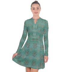 Beautiful Flowers Of Wood In The Starry Night Long Sleeve Panel Dress by pepitasart